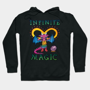 Infinite Magic - Cute Whimsical Dragon Watercolor Illustration Hoodie